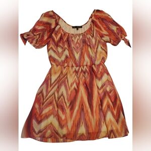 Heart and soul Vibrant Zigzag Dress size medium guc